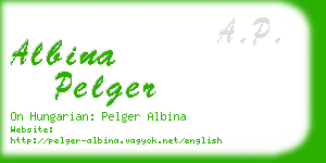 albina pelger business card